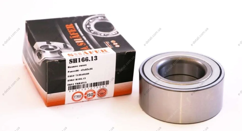 Подшипник ступицы передний Peugeot Partner, 306, 405, 406/Citroen Berlingo/Samand/ Lifan (96-08) (36x42x82) SHAFER SH166.13 (фото 1)