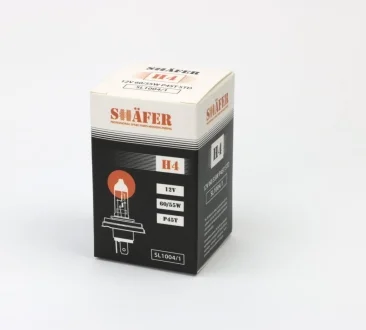 Лампа галогенова H4 12V 60/55W P45T (картонна упаковка 1шт) SHAFER SL10041