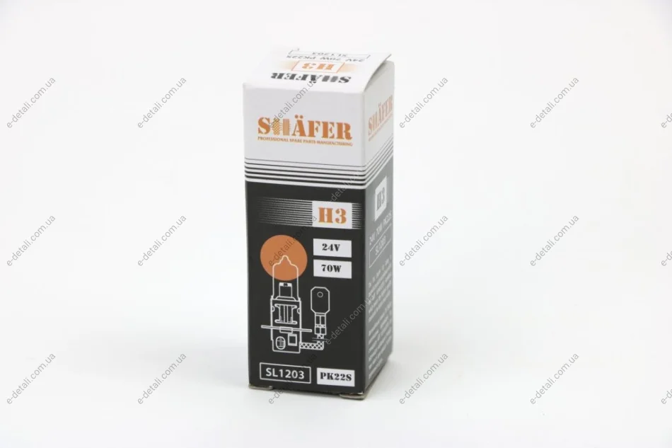 Автолампа Shafer H3 PK22s 70 W прозрачный SHAFER SL1203 (фото 1)