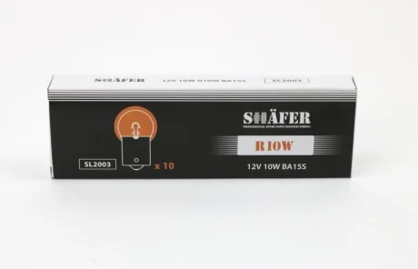 Автолампа Shafer R10W BA15s 10 W прозрачная SHAFER SL2003