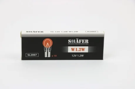 Автолампа Shafer W1,2W W2x4,6d 1,2 W прозрачная SHAFER SL2007
