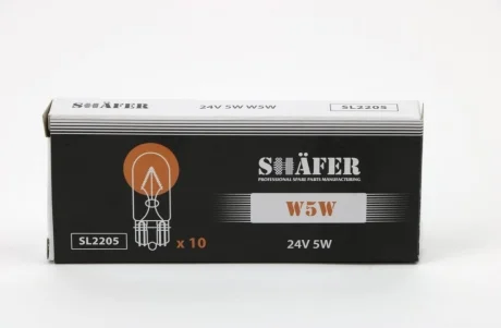 Автолампа Shafer W5W W2,1x9,5d 5 W SHAFER SL2205