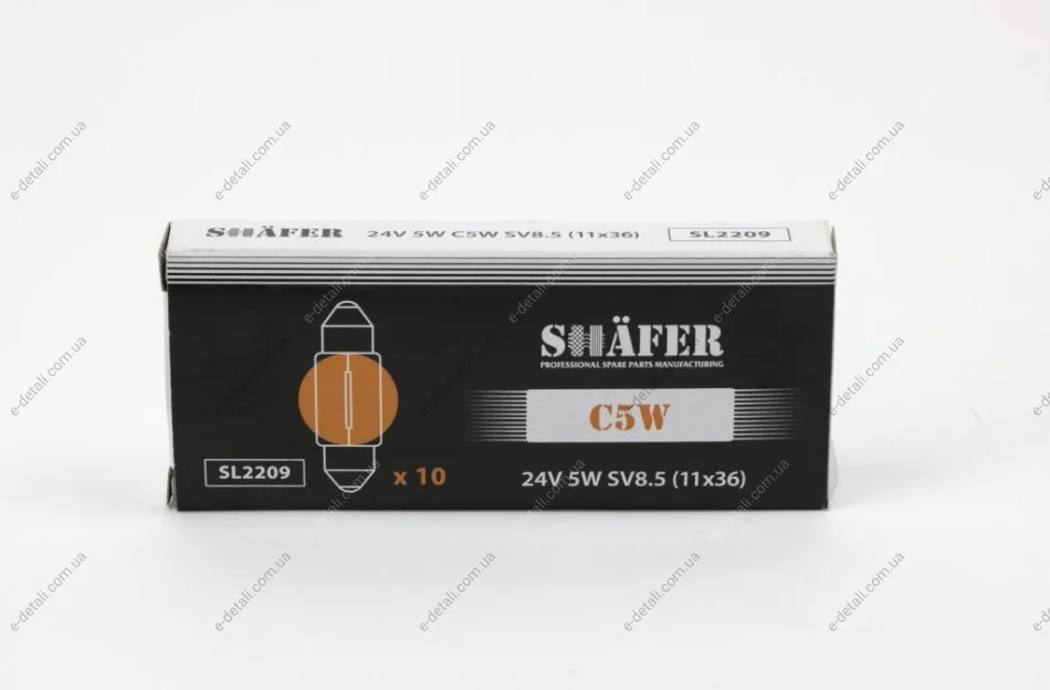 Автолампа Shafer C5W SV8,5 5 W SHAFER SL2209 (фото 1)