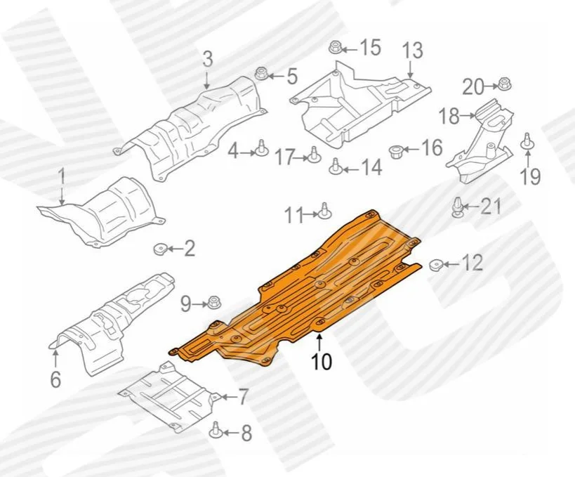 Захист днища FORD EDGE, 15 - 18 Signeda PFD99304AL (фото 1)