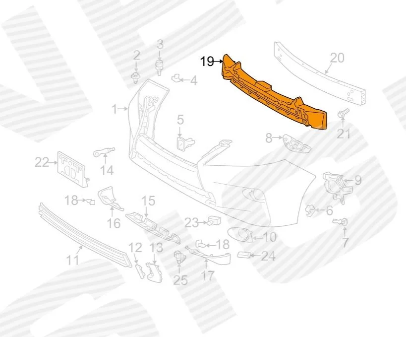 Отбойник LEXUS RX350/450H, 12 - 15 Signeda PTY04433EA (фото 1)