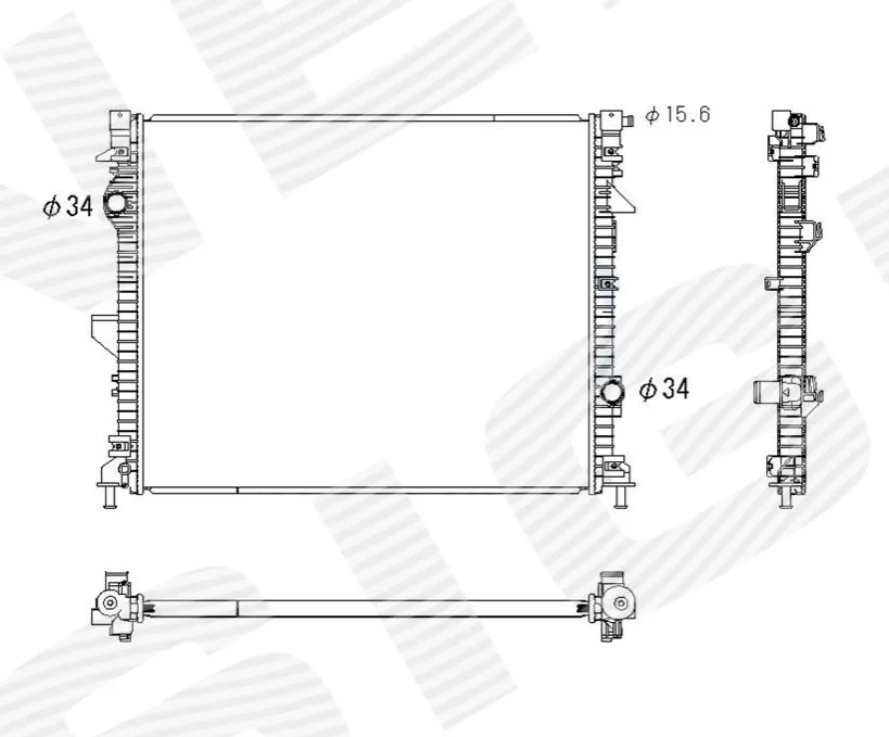 Радиатор FORD EDGE, 15 - 18 Signeda RA13554Q (фото 1)