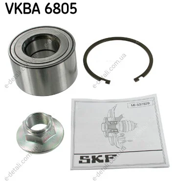 Підшипник маточини (задньої) Nissan X-Trail 01-17 (38x79x45) (к-кт) SKF VKBA 6805 (фото 1)