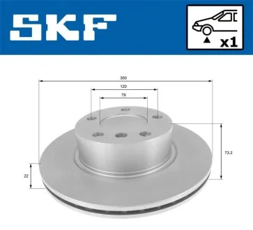 BMW диск гальм.передн.1(F20) 118I 120I 2010-, 3(F30) 316D-320I 2012- SKF VKBD 80060 V1