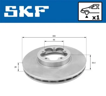 FORD гальмівний диск передн. Transit 06 - SKF VKBD 80108 V1