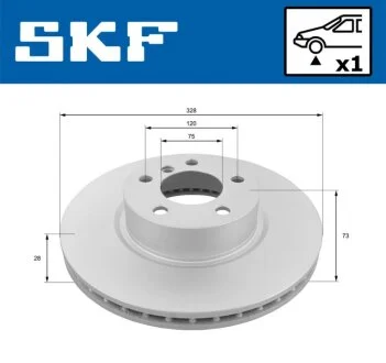 BMW гальмівний диск. передн.X3 10- SKF VKBD 80179 V1