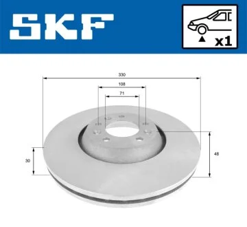 CITROEN диск гальмів.передн.C5 III,Peugeot 508 09- SKF VKBD 80216 V1