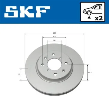 SUZUKI диск гальм. передн. SWIFT 10- SKF VKBD 80228 V2