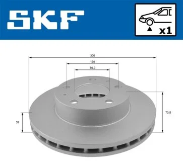 CITROEN диск гальмівний передн.Jumper,Fiat Ducato,Peugeot Boxer 06- SKF VKBD 80288 V1