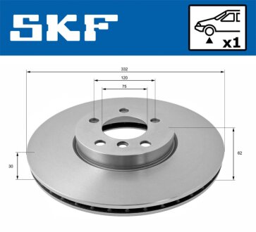 BMW диск гальмівний передн. X5 E70,X6 E71 xDrive 06- SKF VKBD 80339 V1