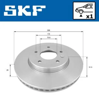 Opel диск гальмівний передн. Antara,Captiva SKF VKBD 80407 V1