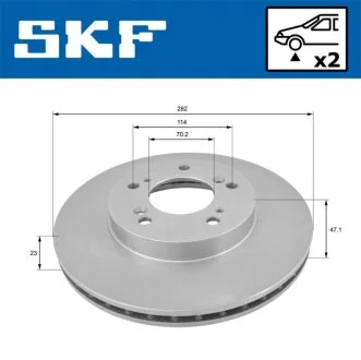 HONDA диск гальмівний передній CRV 97- 282 23 21 SKF VKBD 80429 V2