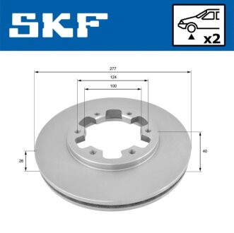NISSAN диск гальмівний передн.Ford Maverick,Terrano SKF VKBD 80481 V2