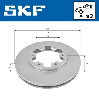 NISSAN диск гальмівний передн.Ford Maverick,Terrano SKF VKBD 80481 V2