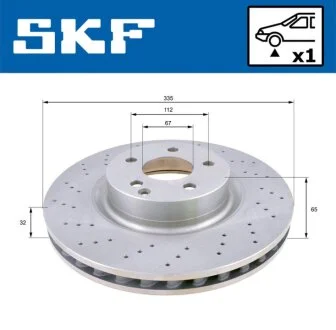 DB гальмівний диск передн. W221 05- SKF VKBD 80559 V1