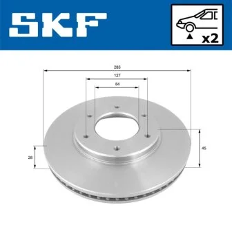 TOYOTA диск гальмівний передн.Hiace SKF VKBD 80591 V2