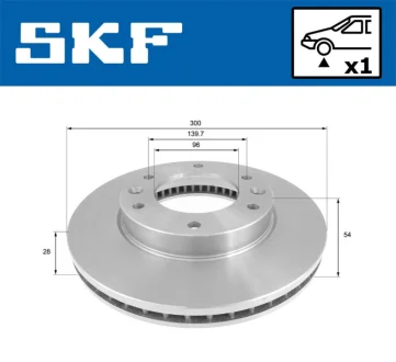 KIA диск гальмівний передн.Carnival 06- SKF VKBD 80691 V1