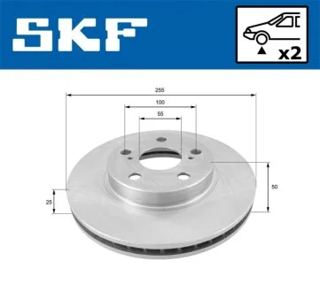 TOYOTA диск гальм. передній Prius 1,8Hybrid SKF VKBD 81115 V2