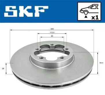 FORD диск гальмівний передній Transit 06- SKF VKBD 81286 V1