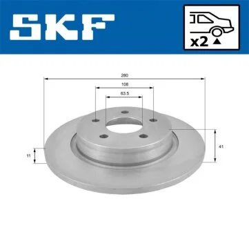 VOLVO диск гальм. задн. V40 13- SKF VKBD 90203 S2