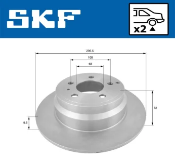 VOLVO диск гальмівний 850,S70 SKF VKBD 90291 S2