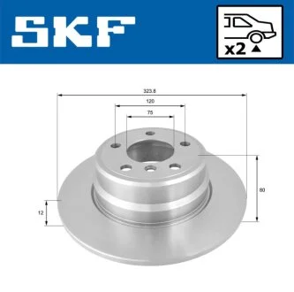 BMW диск гальмівний задн.X5 E53 SKF VKBD 90362 S2