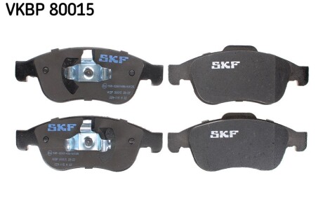 Колодки тормозные дисковые (комплект 4 шт.)) SKF VKBP 80015