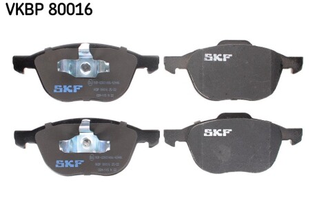 Комплект тормозных колодок, дисковый тормоз SKF VKBP 80016