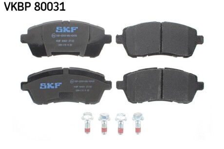 Комплект тормозных колодок, дисковый тормоз SKF VKBP 80031