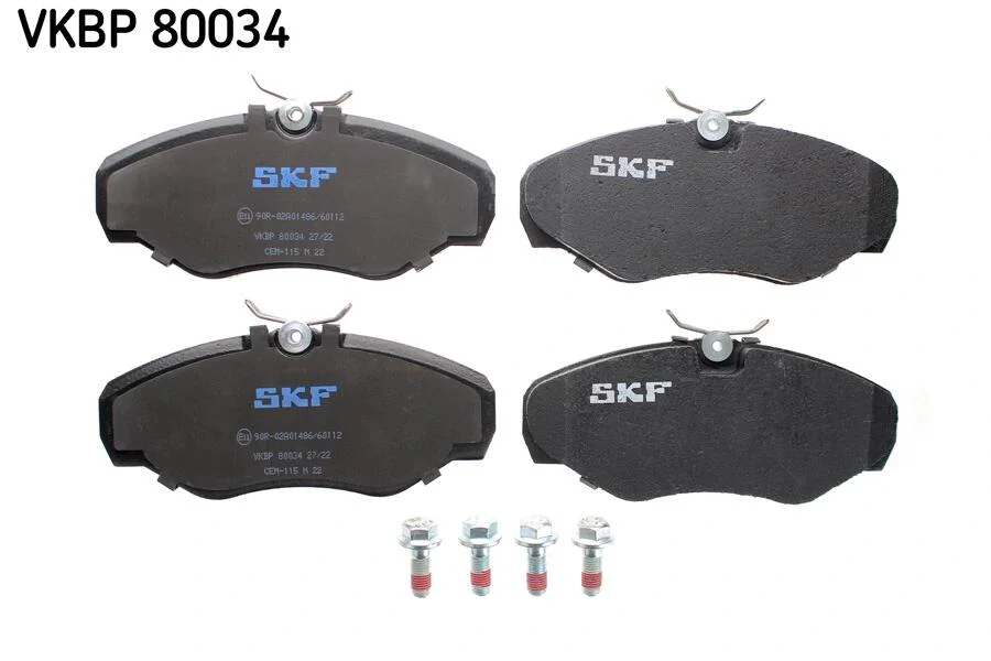 Колодки тормозные дисковые (комплект 4 шт.)) SKF VKBP 80034 (фото 1)