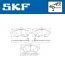 MAZDA гальмівні колодки передн.Mazda 2,Suzuki Swift III, IV,Daihatsu Materia SKF VKBP 80096 A (фото 2)