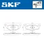 VW гальмівні колодки передні Golf III,Polo,Vento,Seat 91- SKF VKBP 80697 (фото 2)
