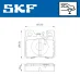 DB гальмів.колодки задн.W124,202 85- SKF VKBP 90373 (фото 6)
