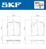DB колодки гальмів.задн. W203,W210 00- SKF VKBP 90744 (фото 2)