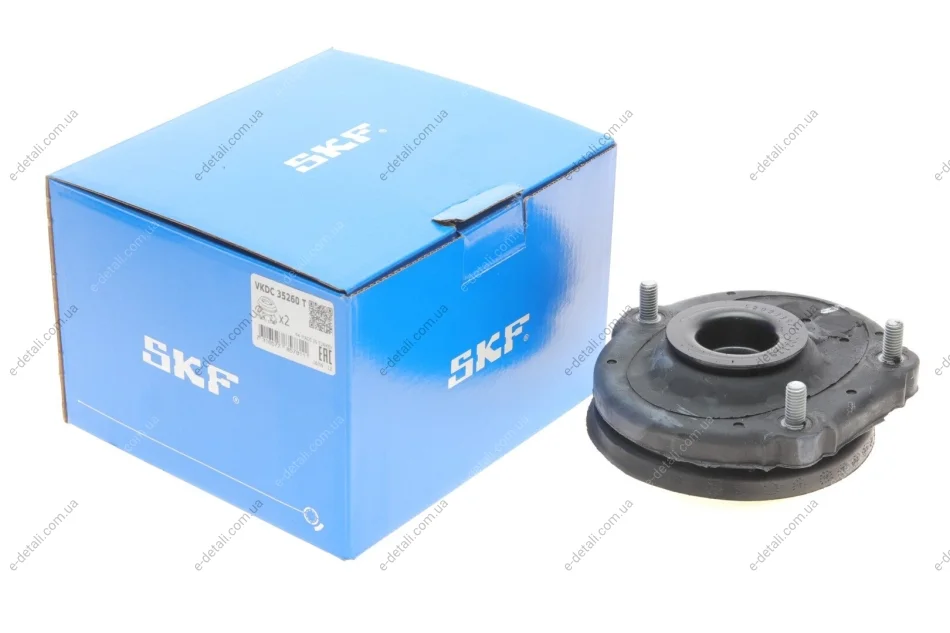 Подушка амортизатора (переднего) 2шт + подшипник 2шт Fiat Doblo 1.3D-2.0D 10- SKF VKDC 35260 T (фото 1)