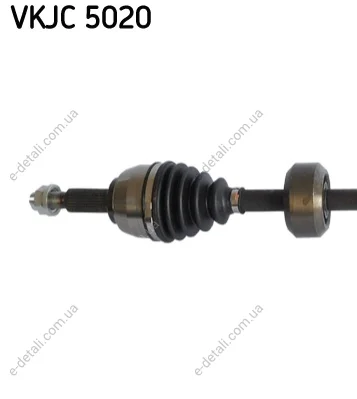 Полуось (передняя) Dacia Dokker 1.2TCe/1.5dCi/1.6 12- (R) (25z/26z/896mm) SKF VKJC 5020 (фото 1)