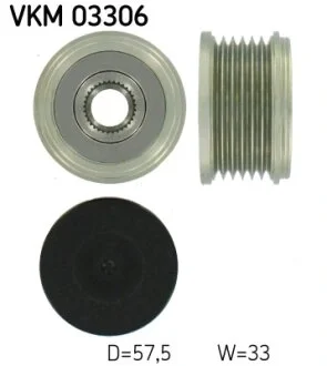 CITROEN шків генератора Jumpy,C5 2,0-2,2HDi 01-, PEUGEOT 307/406/607/806 SKF VKM 03306