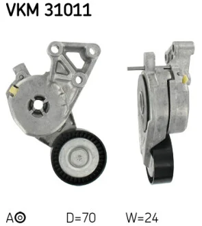 Натяжник ременя генератора VW T5 1.9TDI 03- (70x24) SKF VKM 31011
