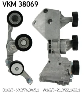 Ролик модуля натяжителя ремня SKF VKM 38069
