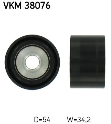 Ролик обвідний поліклінового ременя (Вир-во) SKF VKM 38076 (фото 1)
