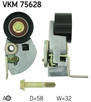 Натягувач ременя HYUNDAI/KIA Accent/Elantra/Santa Fe/Tucson/Cee\'d/Cerato/Sportage "1,5/2,2L "01>> SKF VKM 75628