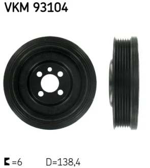 Шків колінвалу VW T5/T6 1.9TDI 03- SKF VKM 93104