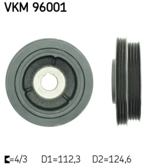 Шків коленвалу CHEVROLET Matiz/Spark "0,8L "05>> SKF VKM96001