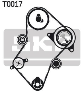 Роликовый модуль натяжителя ремня (ролик, ремень) SKF VKMA 03241