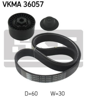 Комплект дорожного ремня SKF VKMA 36057 (фото 1)