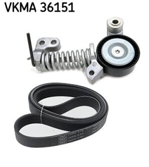 К-т,поліклиновий пас+натягувач SKF VKMA36151